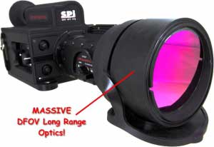 Closeup of the XP 3-5 thermal imager long range lens