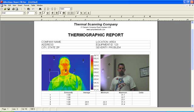 Thermal analysis report writing software.