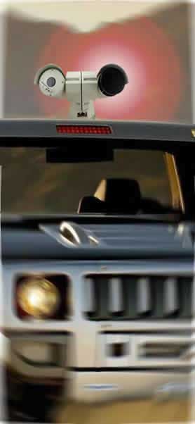 The M5 thermal Border Security Camera mounted on a Hummer