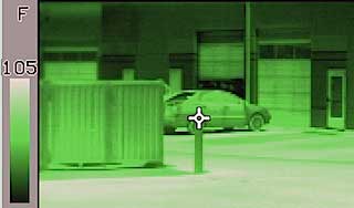 Green thermal image taken from an X-250 XP