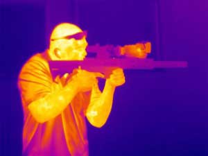 An X27 thermal rifle scope image