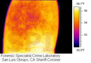 Fingerprint FORENSICS Infrared Image