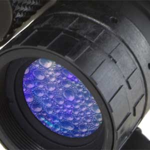 Closeup of the P15 night vision waterproof lenses