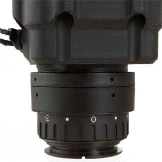 A closeup of X26 thermal scope diopter