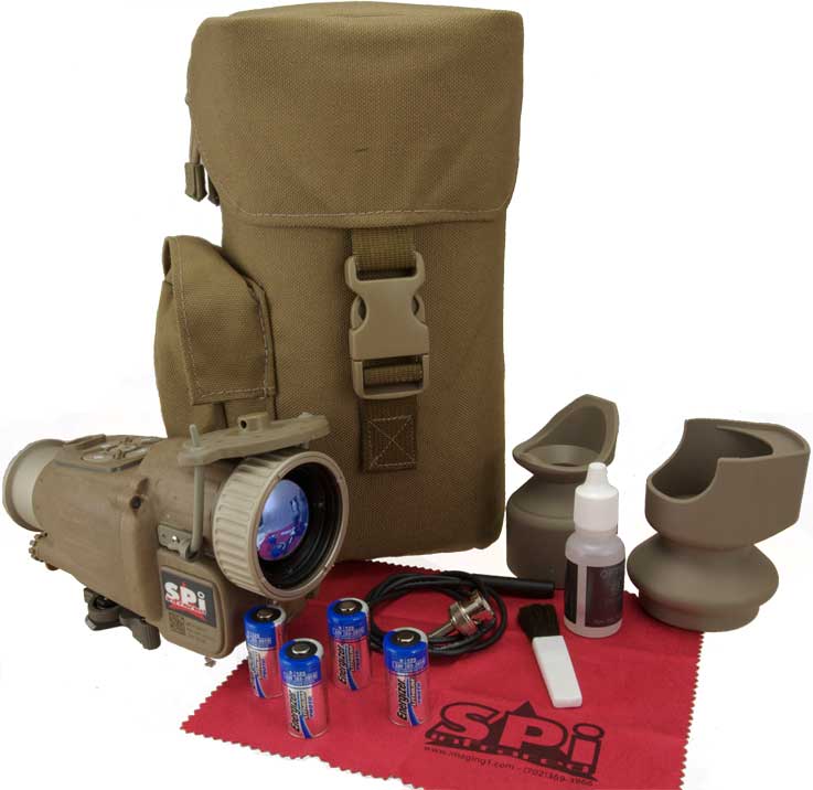 An image of the complete X27 thermal rifle scope kit