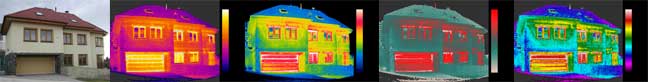 infrared image of houses