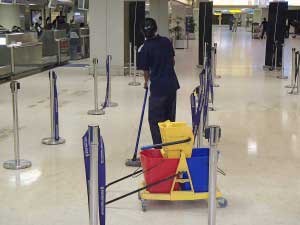 Handheld infrared cameras are being implemented at airports to screen for Ebola. La Guardia workers recently held a strike over the heath concern.