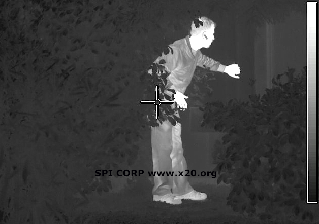 Long Range thermal FLIR Image of an Intruder