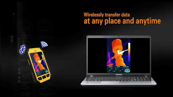 Therma-Pad Tablet FLIR android mobile thermal camera transmits data anywhere there's a signal