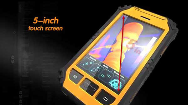 Therma-Pad Tablet FLIR android mobile thermal camera has a 5 inch touchscreen display