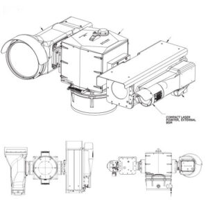 Long Range PTZ thermal Imaging FLIR imaging EOIR Pan Tilt PTZ LRF Cooled MWIR uncooled LWIR ISR surveillance Security Gimbal camera pedestal turret Radar